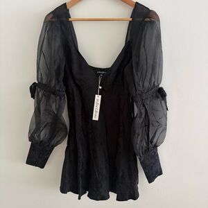 For Love And Lemons Black Mini Dress